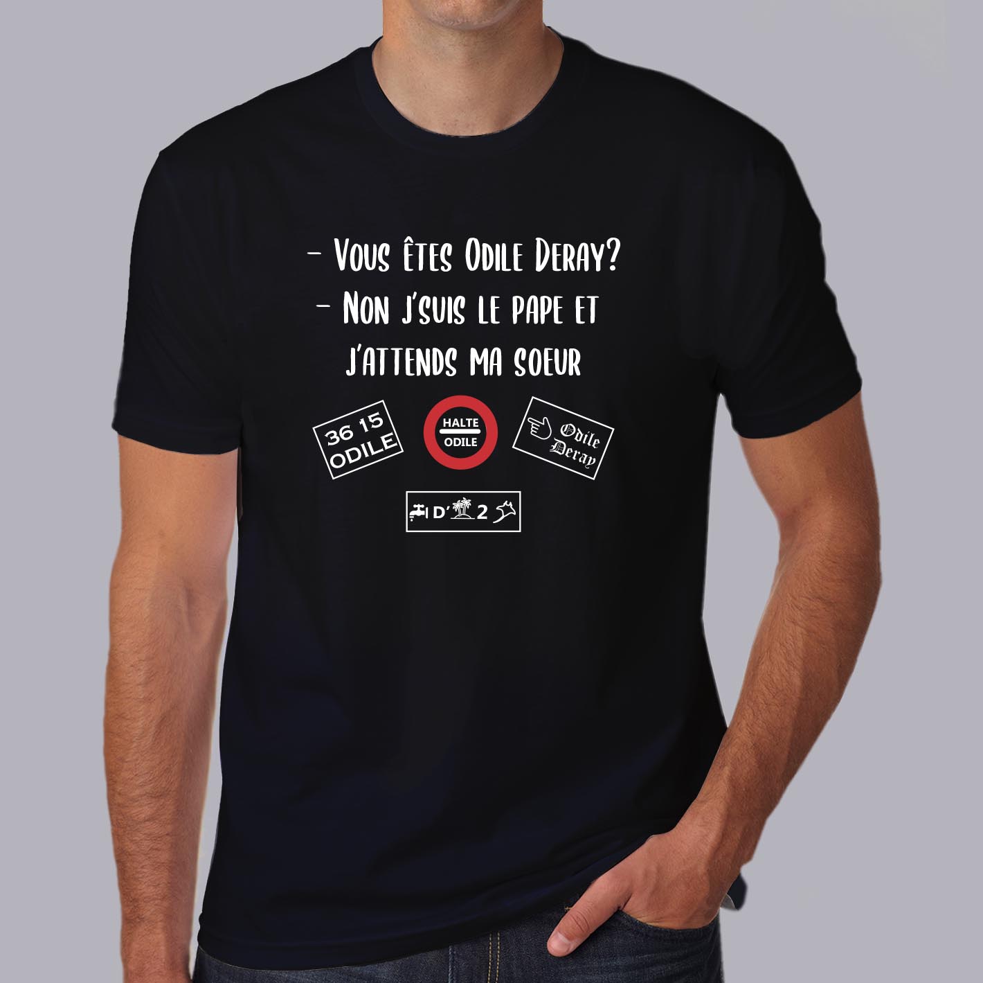 flcdlp3-La-cité-de-la-peur-vous-etes-odie-deyay-non-je-suis-le-pape-et-j-attends-ma-soeur-t-shirt-tee-shirt-citation-film-francais-culte-HN