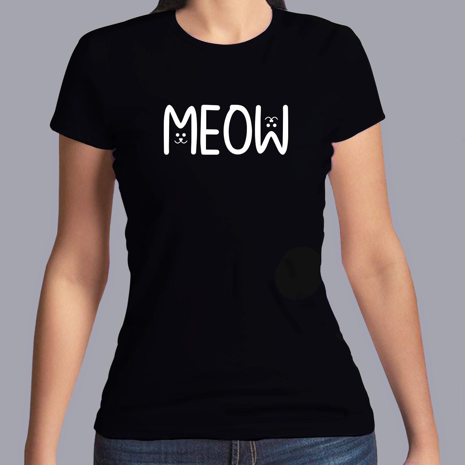 fa2-tshirt animaux-meow-tee-shirt-chat-kawaii-cute-cat-t-shirt-FN