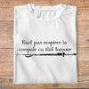 fk8- Kaamelott - faut pas respirer la compte ca fait tousser - t shirt plié homme - couleur blanc