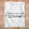 fk11- Kaamelott - La patience est un plat qui se mange sans sauce - t shirt plié homme - couleur blanc