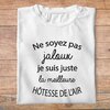 ftm25bis-métiers-ne-soyez-pas-jaloux-je-suis-juste-la-meilleure-Hôtesse-de-l-air-t shirt-plié-femme-couleur-blanc
