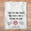 flcdlp3- La cité de la peur - Vous êtes Odile Deray non j'suis le pape et j'attends ma soeur - t shirt plié homme - couleur blanc