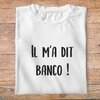 flcdlp7- La cité de la peur -Il m'a dit banco - t shirt plié homme - couleur blanc