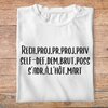 flcdlp8- La cité de la peur - Rech.proj.pr.proj.priv self-def.dem.brut.poss s’adr.à.l’hôt.mart- t shirt plié homme - couleur blanc