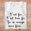flpneuo1- Le père noël est une ordure- C'est fin c'est très fin ca se mange sans fin- t shirt plié homme - couleur blanc