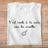 flpneuo6- Le père noël est une ordure -C'est roulé à la main sous les aisselles- t shirt plié homme - couleur blanc