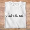 flpneuo10- Le père noël est une ordure - C'est c'la oui - tshirt plié homme - couleur blanc