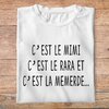 fltf2- Les trois frères - C'est le mimi c'est le rara et c'est la memerde - t shirt plié homme - couleur blanc