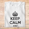 ftkc1- keep calm- keep calm and carry on- t shirt plié homme - couleur blanc
