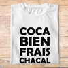 ftmi1- meme internet - arouf gangsta- coca bien frais chacal - t shirt plié homme - couleur blanc