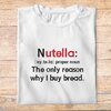 ftnb1- nourriture boisson- définition nutella- t shirt plié homme - couleur blanc