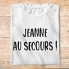 ftp1- politique - Jeanne au secours - t shirt plié homme - couleur blanc