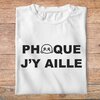 fa3- animaux - Phoque j'y aille - t shirt plié homme - couleur blanc