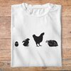 fa7- animaux - chicken evolution - t shirt plié homme - couleur blanc