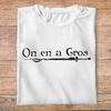 fk1- Kaamelott - on en a gros- t shirt plié homme - couleur blanc