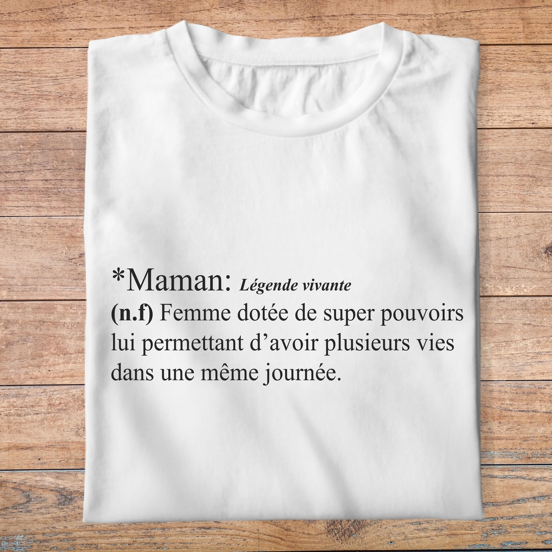 T Shirt définition de Maman