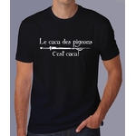 fk10- Kaamelott - Le caca des pigeons cest caca - t shirt porté homme - couleur noir