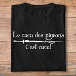 fk10- Kaamelott - Le caca des pigeons cest caca - t shirt plié homme - couleur noir
