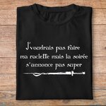 fk18- Kaamelott  Je voudrais pas faire ma raclette mais la soirée sannonce pas super - t shirt plié homme - couleur noir