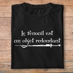 fk20-  Kaamelott  Le felouil est un objet redondant - t shirt plié homme - couleur noir