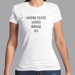 mockup t shirt femme blanc personnalisé