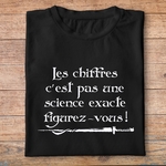 fk25-  Kaamelott  Les chiffres cest pas une science exacte figurez vous - t shirt plié homme - couleur noir