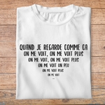 famc2- Astérix mission Cléopatre- Quand je regarde comme ca on me voit- t shirt plié homme - couleur blanc