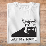 fbb2- Breaking bad- say my name - t shirt plié homme - couleur blanc