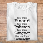 fcapcv8- C'est arrivé près de chez vous- Tour à tour - t shirt plié homme - couleur blanc