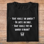 flcdlp5- La cité de la peur - Vous voulez un whisky oh juste un doigt vous voulez pas un whisky dabord - t shirt plié homme - couleur noir
