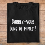 flcdlp6- La cité de la peur -Barrez vous cons de mimes - t shirt plié homme - couleur noir