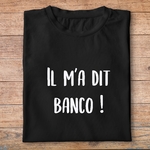 flcdlp7- La cité de la peur -Il ma dit banco - t shirt plié homme - couleur noir