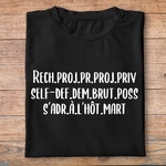 flcdlp8- La cité de la peur - Rech.proj.pr.proj.priv self-def.dem.brut.poss s’adr.à.l’hôt.mart- t shirt plié homme - couleur noir