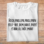 flcdlp8- La cité de la peur - Rech.proj.pr.proj.priv self-def.dem.brut.poss s’adr.à.l’hôt.mart- t shirt plié homme - couleur blanc