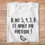 flcdlp9- La cité de la peur - il dit 5430 et après paf pastèque- t shirt plié homme - couleur blanc