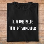 flddc3- Le dîner de cons -Il a une belle tête de vainqueur-  t shirt plié homme - couleur noir