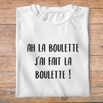 flddc4- Le dîner de cons - Ah la bouette, j'ai fait la boulette -  t shirt plié homme - couleur blanc
