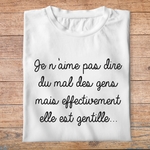 flpneuo4- Le père noël est une ordure -Je n'aime pas dire du mal des autres mais effectivement elle est gentille- t shirt plié homme - couleur blanc