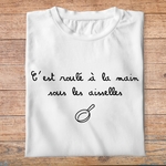 flpneuo6- Le père noël est une ordure -C'est roulé à la main sous les aisselles- t shirt plié homme - couleur blanc