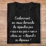 flpneuo8- Le père noël est une ordure - Evidemment on vous demande de répondre par oui ou par non alors ca dépend ça dépasse - tshirt plié homme - couleur noir