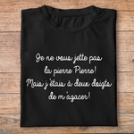 flpneuo9- Le père noël est une ordure - je ne vous jette pas la perre Pierre mais jétais a deux doigts de magacer - tshirt plié homme - couleur noir