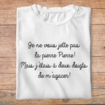 flpneuo9- Le père noël est une ordure - je ne vous jette pas la perre Pierre mais j'étais a deux doigts de m'agacer - tshirt plié homme - couleur blanc