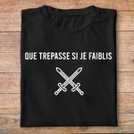 flv6- Les Visieurs- Que trépasse si je faiblis - t shirt plié homme - couleur noir