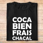 ftmi1- meme internet - arouf gangsta- coca bien frais chacal - t shirt plié homme - couleur noir