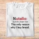 ftnb1- nourriture boisson- définition nutella- t shirt plié homme - couleur blanc