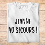 ftp1- politique - Jeanne au secours - t shirt plié homme - couleur blanc