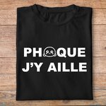 fa3- animaux - Phoque jy aille - t shirt plié homme - couleur noir