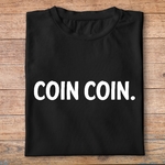 fa8- animaux - canard coin coin - t shirt plié homme - couleur noir