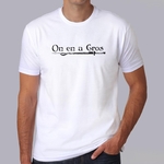 fk1- Kaamelott - On en a gros - t shirt blanc homme -tee shirt - série - francaise - roi arthur - m6 - alexandre astier - karadoc - perceval