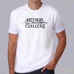 fk2- Kaamelott - Arthur cuillère - t shirt blanc homme -tee shirt - série - francaise - roi arthur - m6 - alexandre astier - karadoc - perceval
